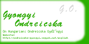 gyongyi ondreicska business card